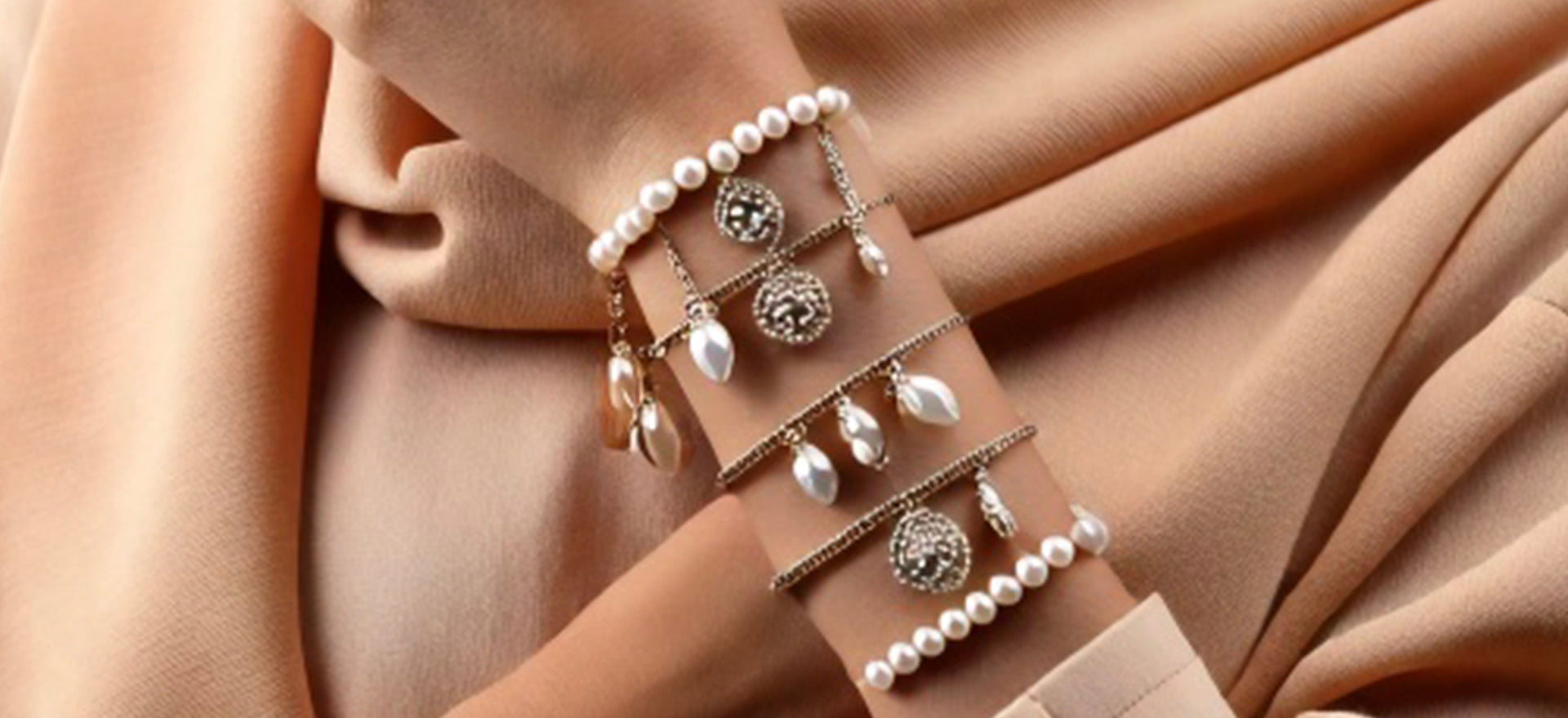 Discover Zari Hijabeez Jewelry Collection, featuring elegant necklaces, bracelets, earrings, and rings that perfectly complement modest fashion for Muslim women.