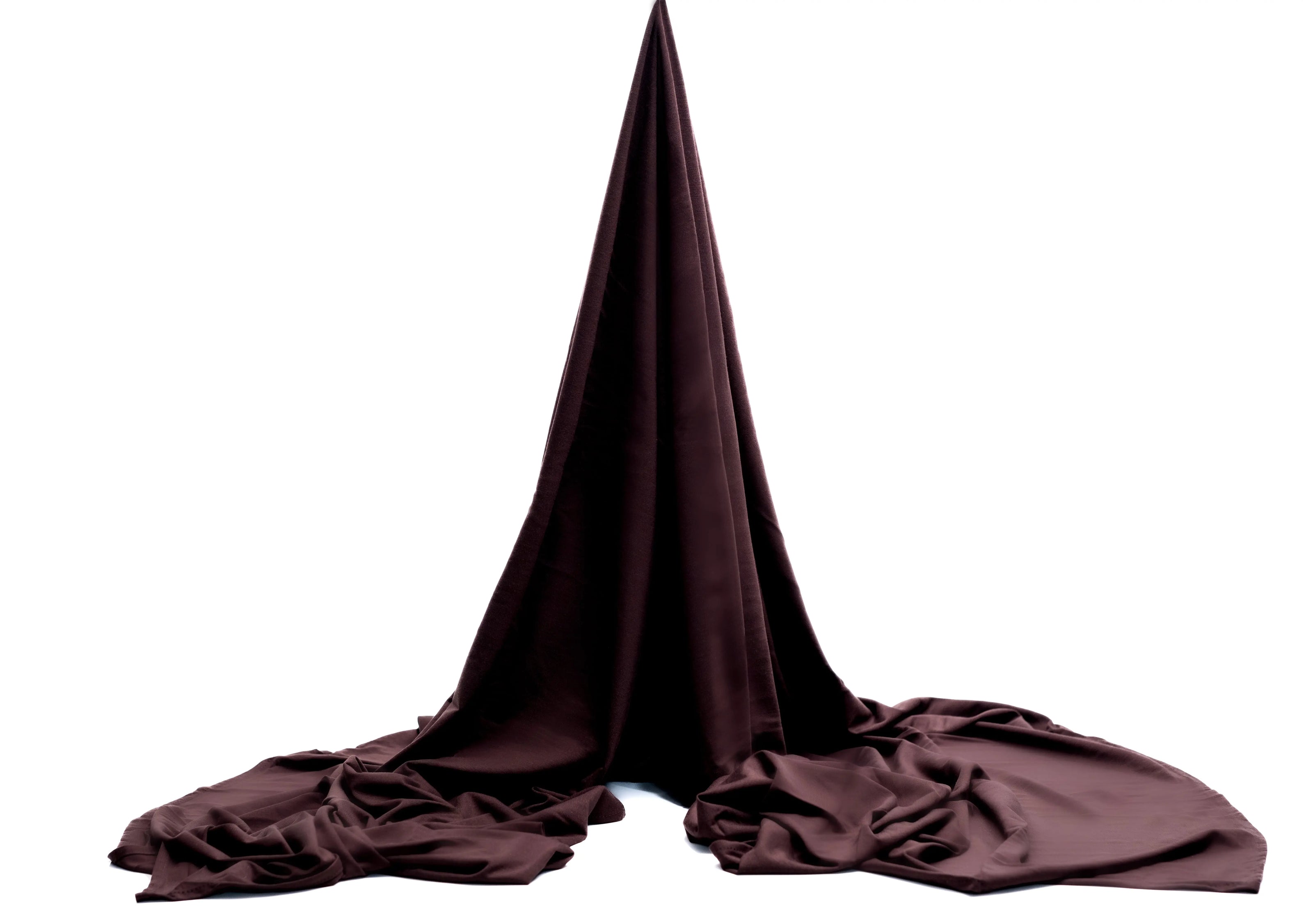 Bamboo jersey hijab, lightweight and breathable, made from eco-friendly bamboo and spandex blend. Perfect for modest fashion styling | Mocha Brown