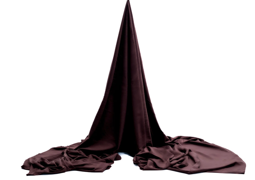 Bamboo jersey hijab, lightweight and breathable, made from eco-friendly bamboo and spandex blend. Perfect for modest fashion styling | Mocha Brown