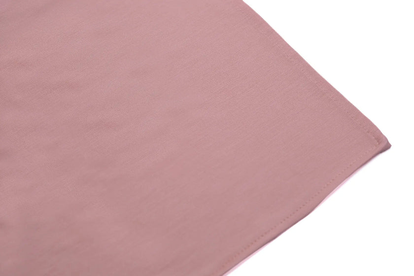 Bamboo jersey hijab, lightweight and breathable, made from eco-friendly bamboo and spandex blend. Perfect for modest fashion styling | Pink