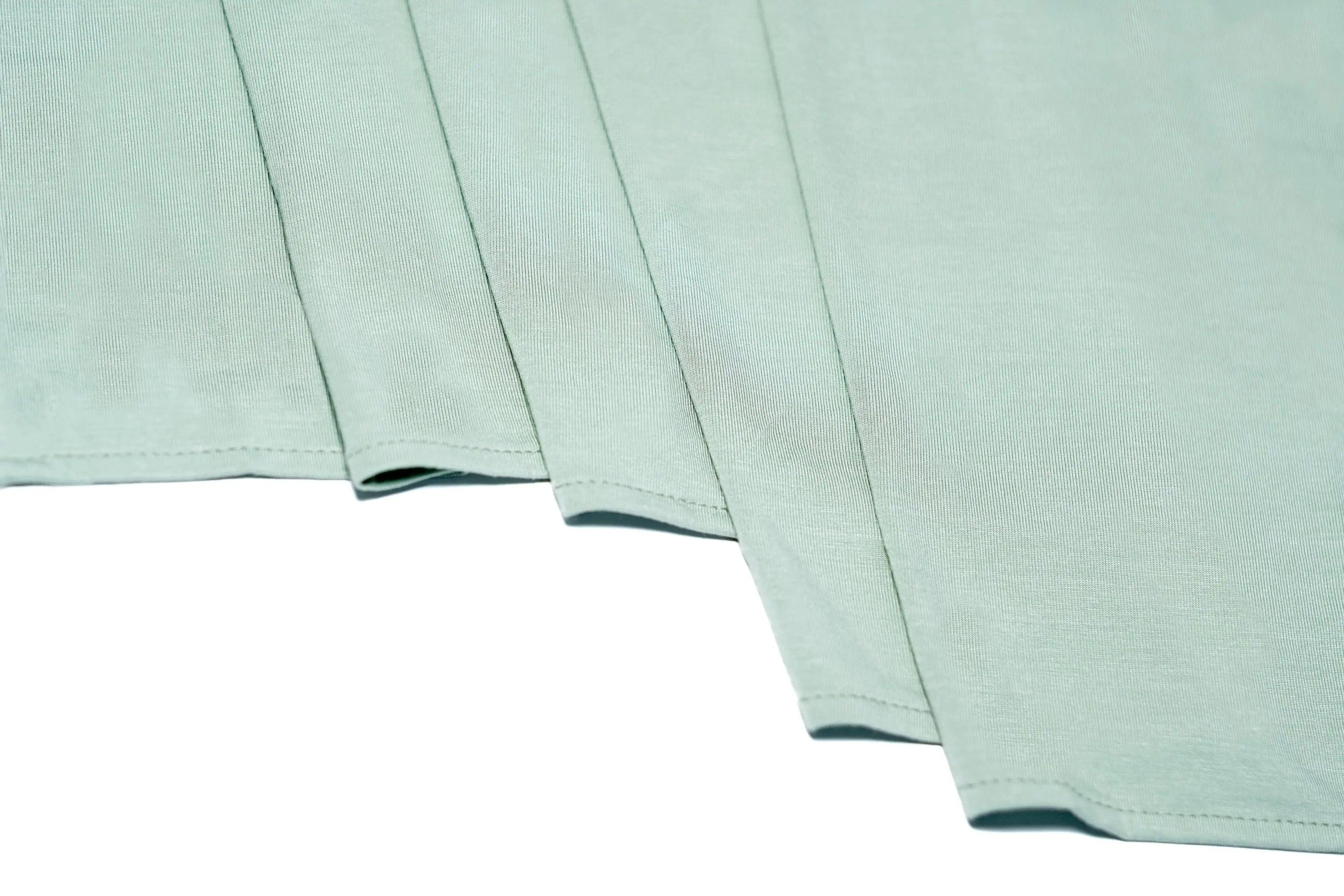 Bamboo jersey hijab, lightweight and breathable, made from eco-friendly bamboo and spandex blend. Perfect for modest fashion styling | Sage Green