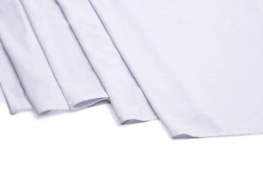 Bamboo jersey hijab, lightweight and breathable, made from eco-friendly bamboo and spandex blend. Perfect for modest fashion styling | White