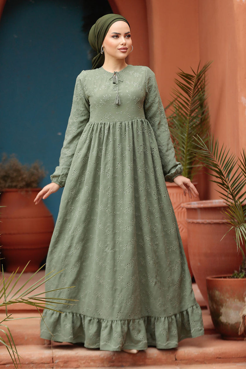 Embroidered Cotton Maxi Dress