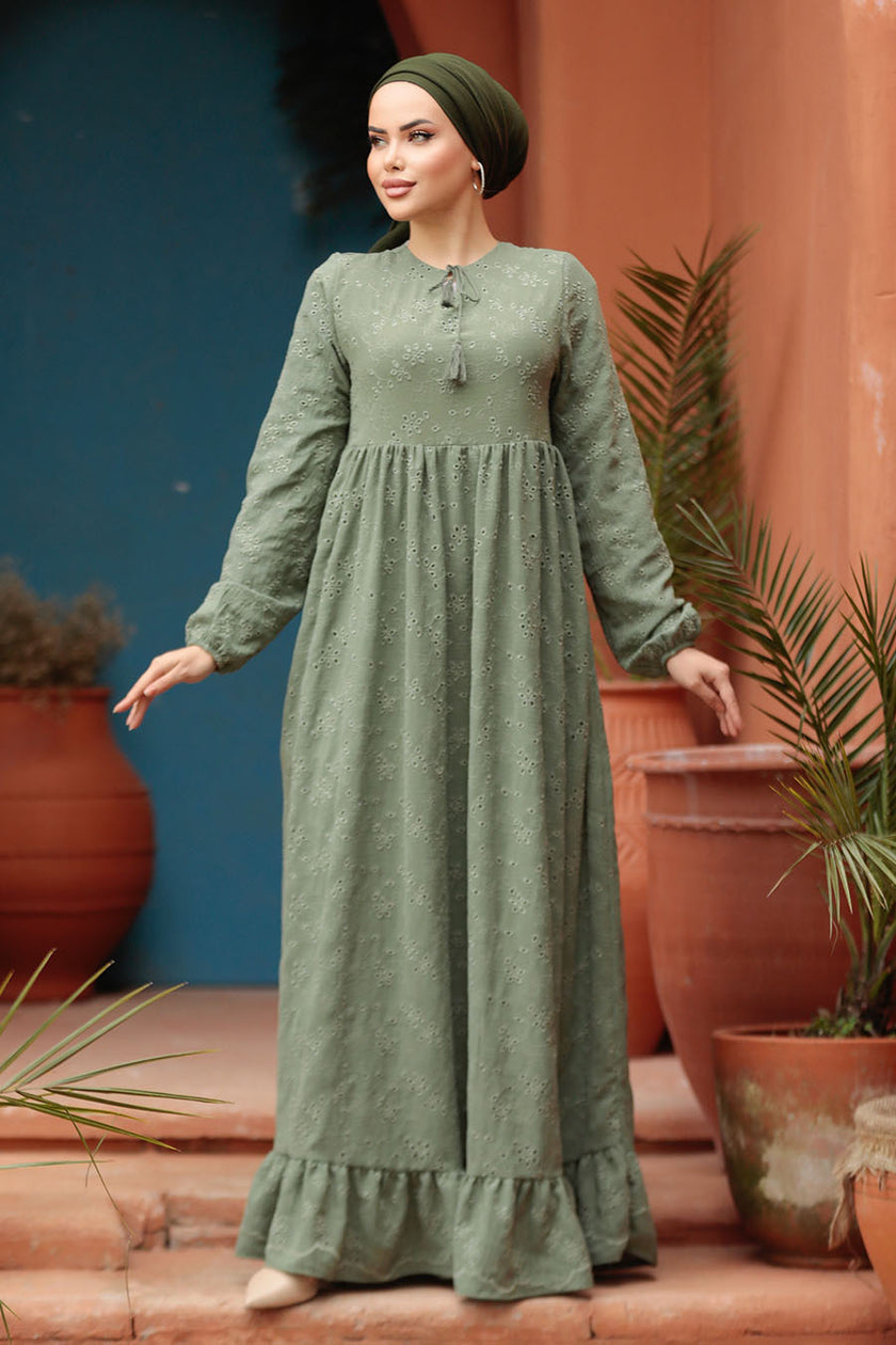 Embroidered Cotton Maxi Dress