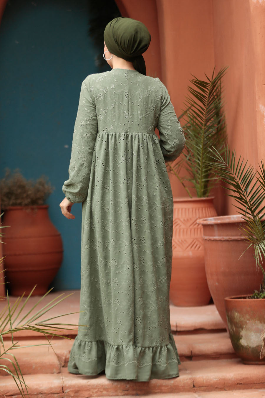 Embroidered Cotton Maxi Dress