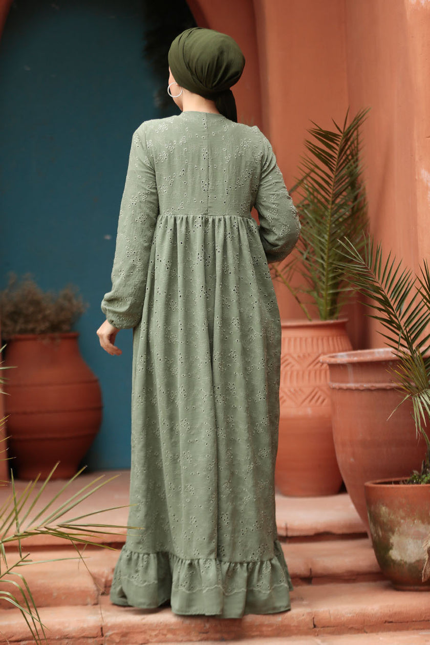 Embroidered Cotton Maxi Dress