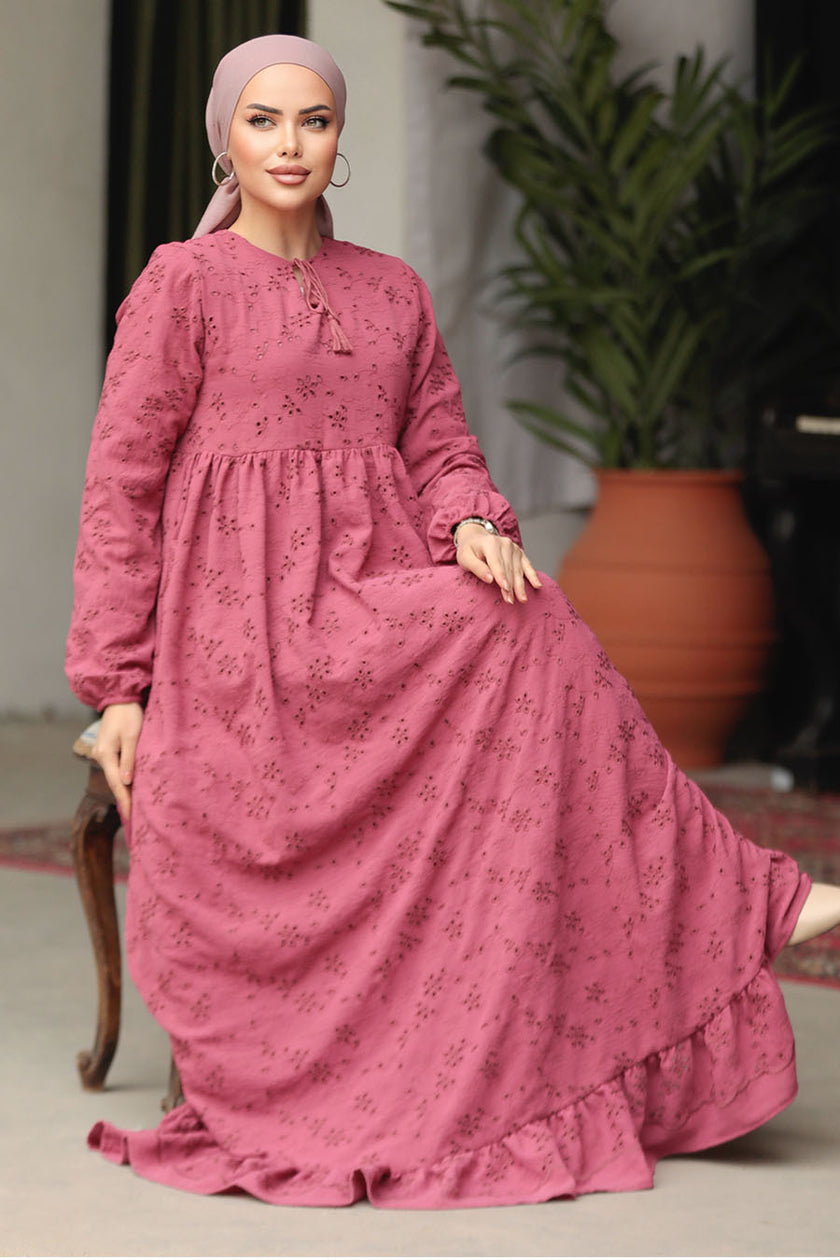 Embroidered Cotton Maxi Dress
