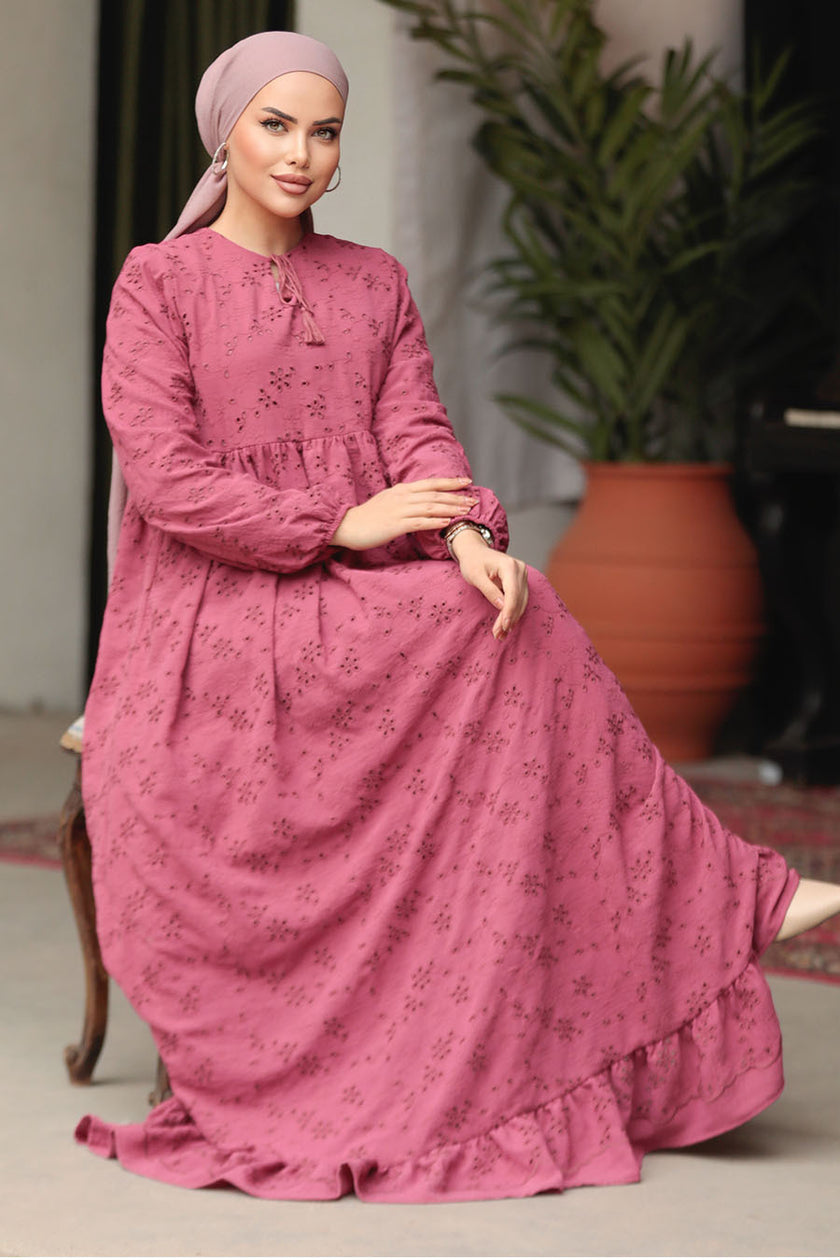 Embroidered Cotton Maxi Dress