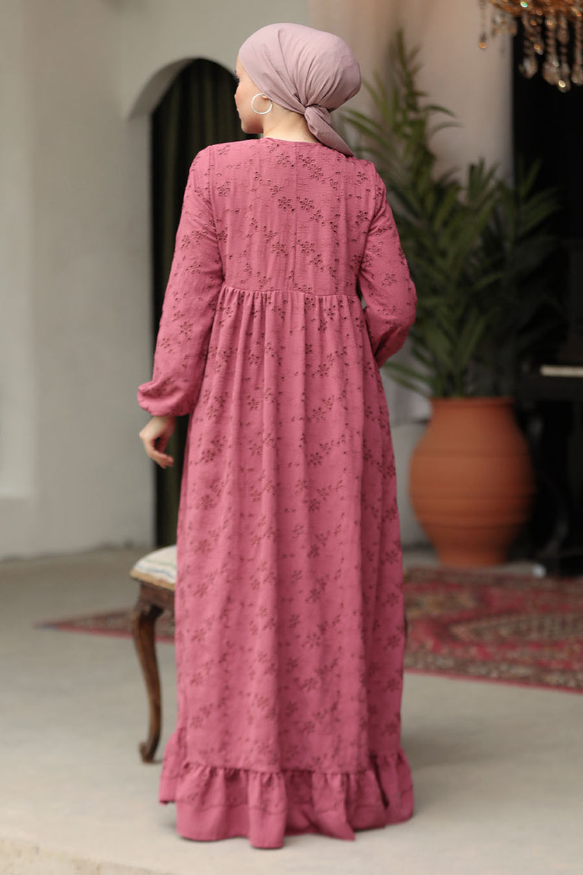 Embroidered Cotton Maxi Dress