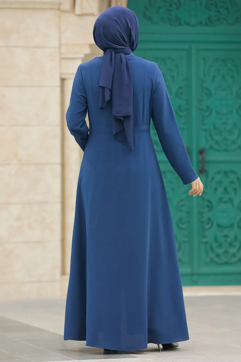 Modest Full Zipper Abaya with Side Pockets – Wrinkle-Free Design Zari Hijabeez