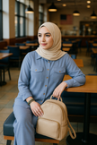 Linen Buttoned Co-ord Set – Summer Modest Outfit