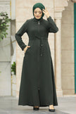 Modest Full Zipper Abaya with Side Pockets – Wrinkle-Free Design