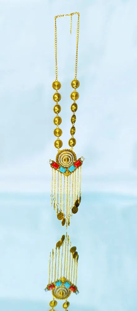 Antique Gold-Colored Necklace Zari Hijabeez