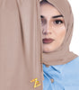 Long bamboo jersey hijab, offering unmatched softness and quality for all-day comfort | Beige