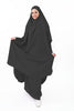 Two-piece abaya set featuring fitted sleeves and a skirt, offering elegance and versatility | Black