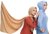 Long bamboo jersey hijab, offering unmatched softness and quality for all-day comfort | Blue Beige