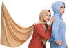 Long bamboo jersey hijab, offering unmatched softness and quality for all-day comfort | Beige Blue