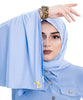 Long bamboo jersey hijab, offering unmatched softness and quality for all-day comfort | Blue 