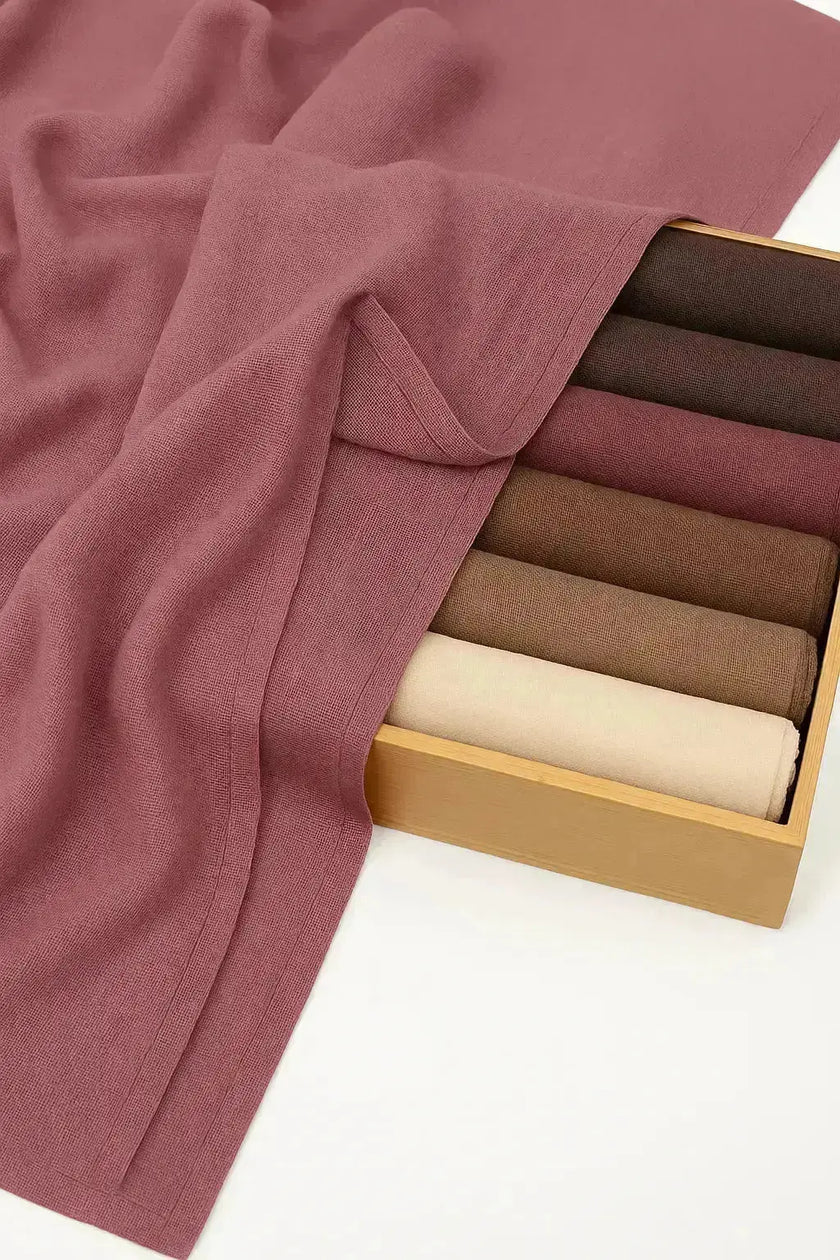 modal fabric hijab, haute hijab modal, hijab modal, pink modal hijab, soft, breathable, non-slip, cotton fabric | Pink