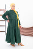 Cotton long dress for summer, breathable and lightweight for warm weather | Green