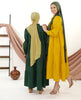 Cotton long dress for summer, breathable and lightweight for warm weather | Yellow Green