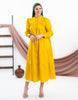 Cotton long dress for summer, breathable and lightweight for warm weather | Yellow