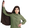 Long bamboo jersey hijab, offering unmatched softness and quality for all-day comfort | Coffee