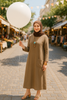 Mustard Long Shirt with Side Pocket in Soft Linen Fabric
