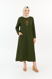 Mustard Long Shirt with Side Pocket in Soft Linen Fabric