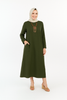 Mustard Long Shirt with Side Pocket in Soft Linen Fabric