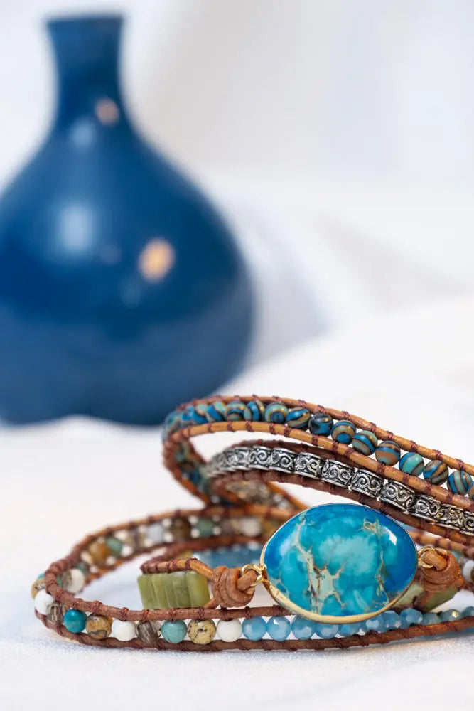 Hippie Blue Stone Bracelet Zari Hijabeez