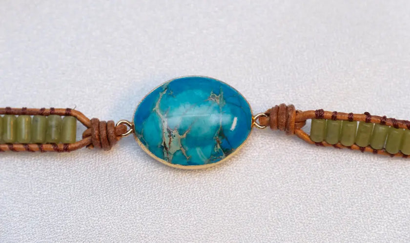 Hippie Blue Stone Bracelet Zari Hijabeez