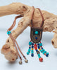 Hippie style long necklace featuring eclectic beads and bohemian-inspired elements | Brown
