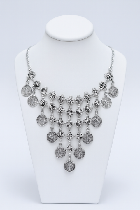 Silver Net Necklace
