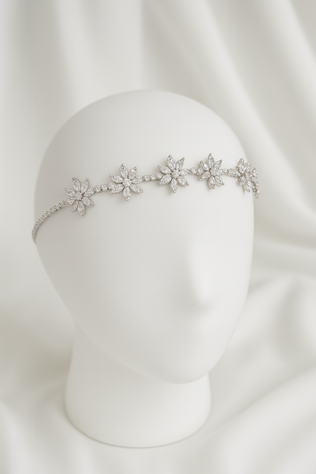 Luxury Crystal Floral Headband – Bridal & Formal Hairpiece