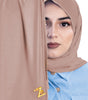 Long bamboo jersey hijab, offering unmatched softness and quality for all-day comfort | Desert Sand