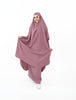 Two-piece abaya set featuring fitted sleeves and a skirt, offering elegance and versatility | Puce