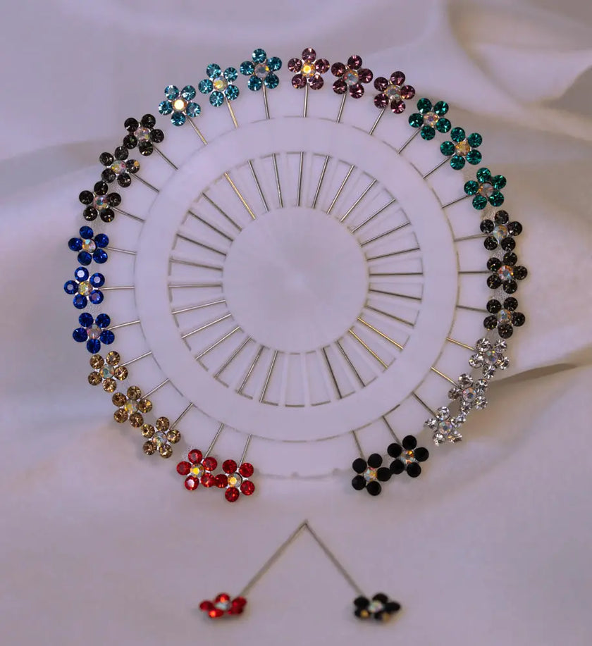 Multicolored Flowers Hijab Pins | Multicolored