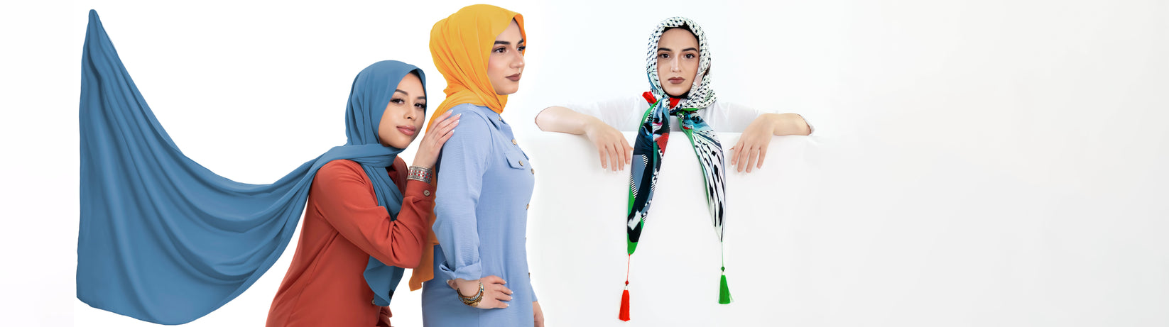 Jersey Hijabs, Chiffon Hijab, Lycra Hijabs, Silk Hijabs and Palestinian Hijab