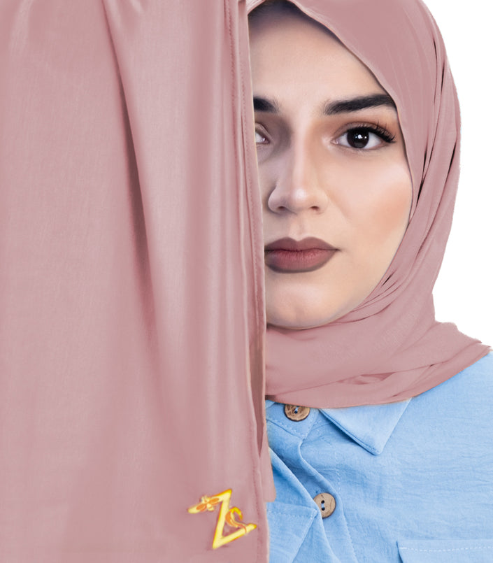 Long bamboo jersey hijab, offering unmatched softness and quality for all-day comfort | Pink