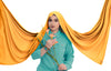 Long bamboo jersey hijab, offering unmatched softness and quality for all-day comfort | Mustard