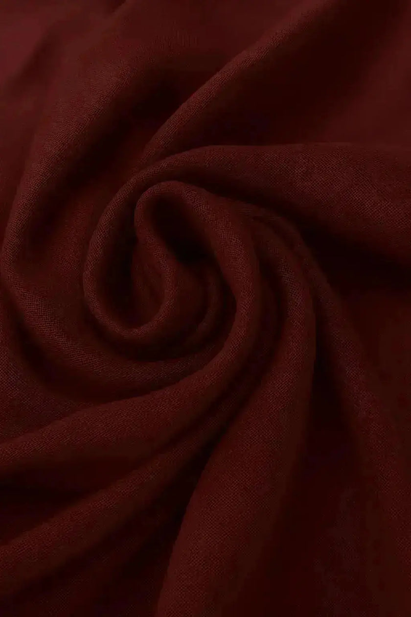 modal fabric hijab, haute hijab modal, hijab modal, pink modal hijab, soft, breathable, non-slip, cotton fabric | Burgundy
