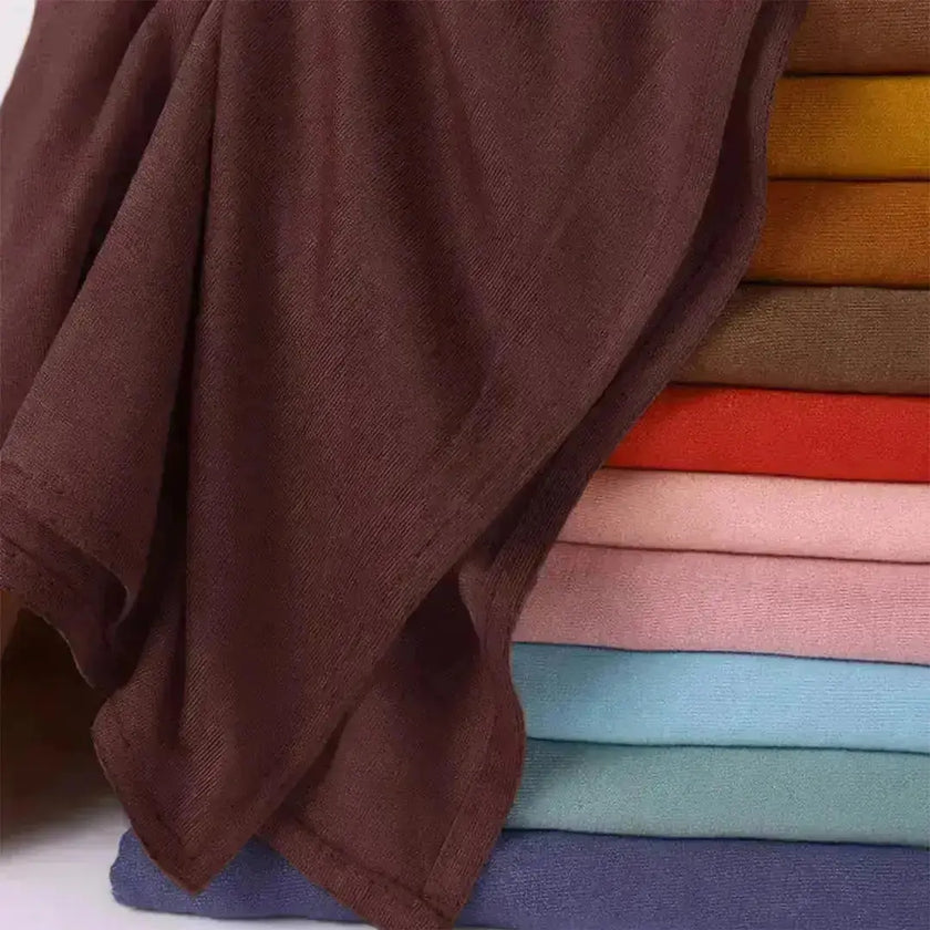 modal fabric hijab, haute hijab modal, hijab modal, pink modal hijab, soft, breathable, non-slip, cotton fabric | Burgundy