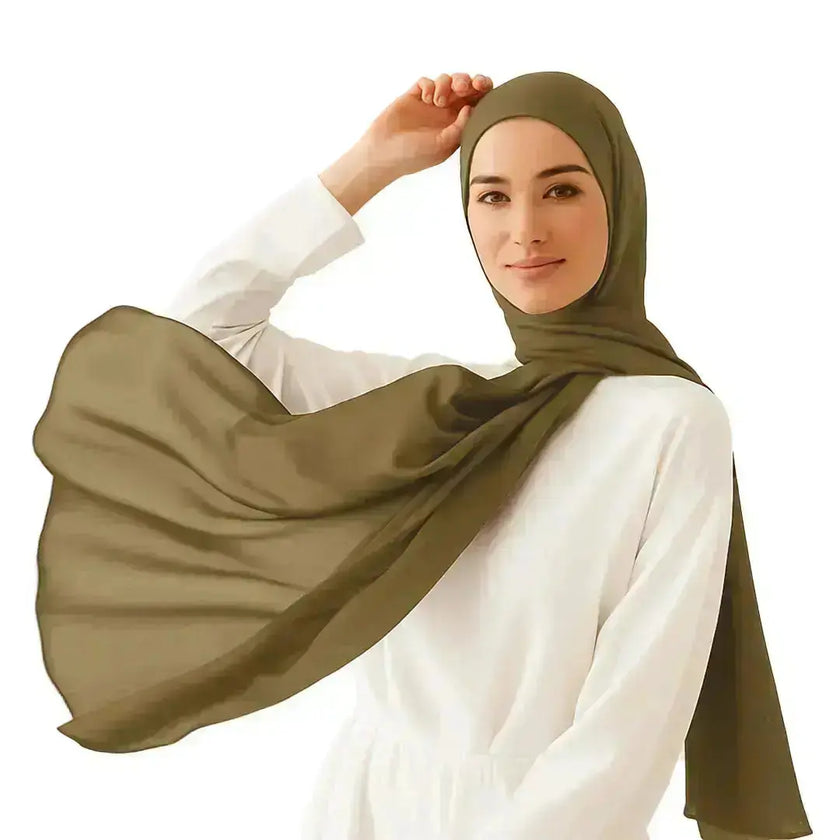 modal fabric hijab, haute hijab modal, hijab modal, pink modal hijab, soft, breathable, non-slip, cotton fabric | Mustard