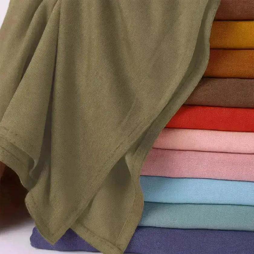 modal fabric hijab, haute hijab modal, hijab modal, pink modal hijab, soft, breathable, non-slip, cotton fabric | Mustard