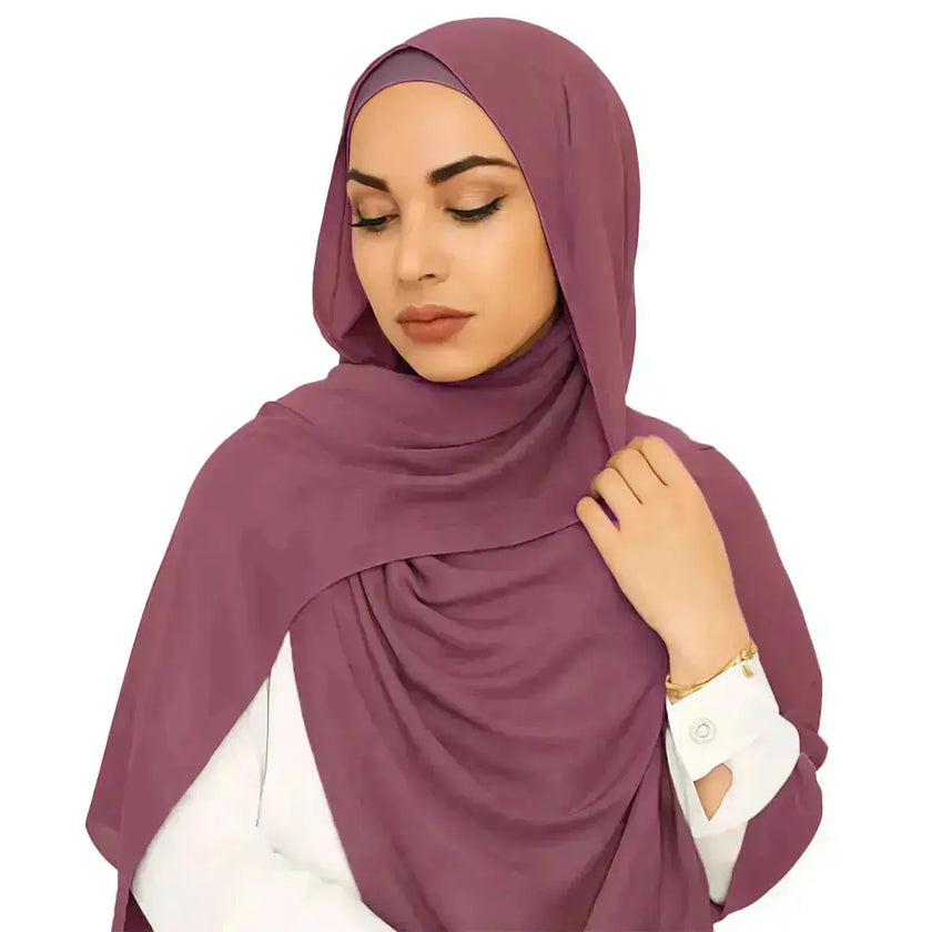 modal fabric hijab, haute hijab modal, hijab modal, pink modal hijab, soft, breathable, non-slip, cotton fabric | Pink