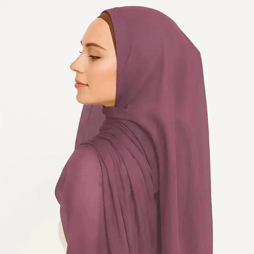 modal fabric hijab, haute hijab modal, hijab modal, pink modal hijab, soft, breathable, non-slip, cotton fabric | Pink