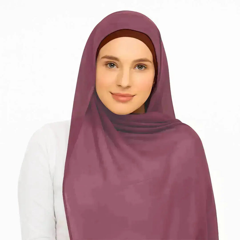 modal fabric hijab, haute hijab modal, hijab modal, pink modal hijab, soft, breathable, non-slip, cotton fabric | Pink