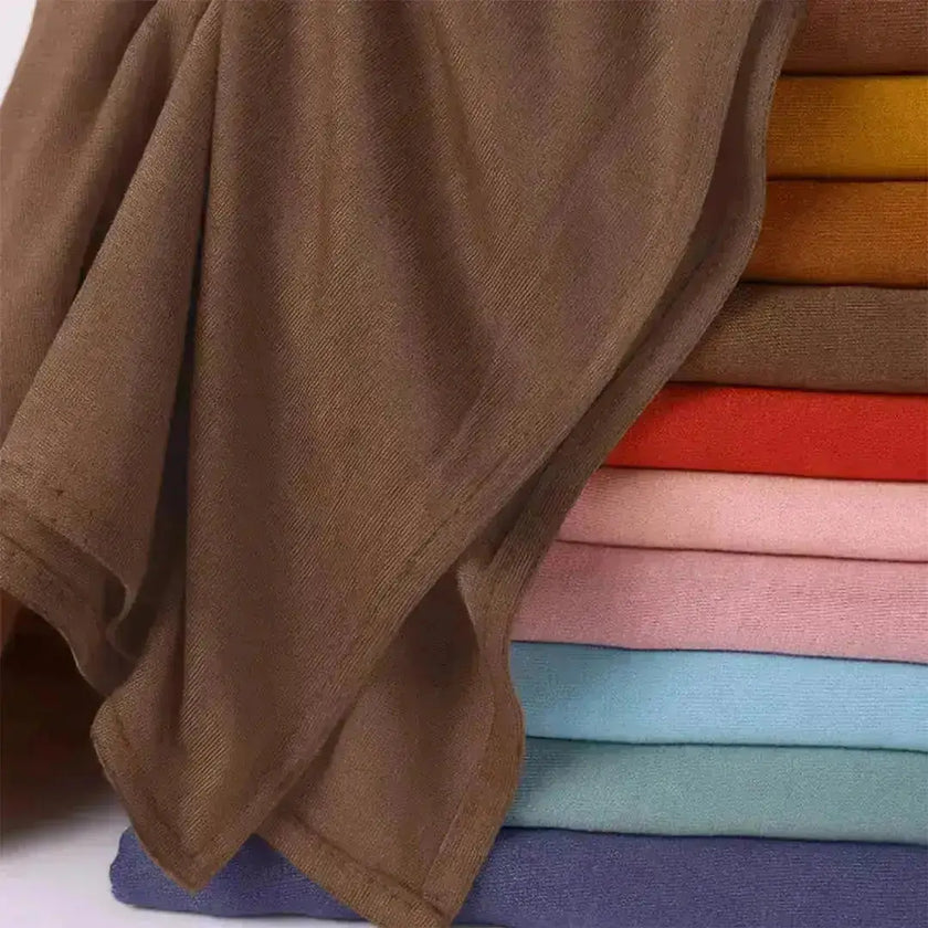 modal fabric hijab, haute hijab modal, hijab modal, pink modal hijab, soft, breathable, non-slip, cotton fabric | Khaki