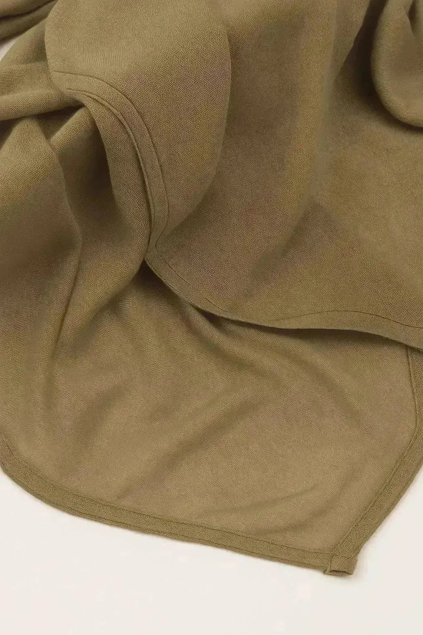 modal fabric hijab, haute hijab modal, hijab modal, pink modal hijab, soft, breathable, non-slip, cotton fabric | Mustard